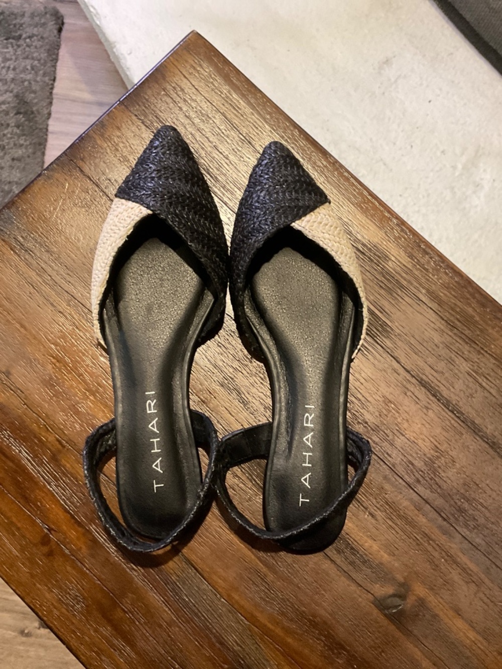 Tahari Rio Sling Back/Ivory Raffia Size 7 - Picture 4 of 7